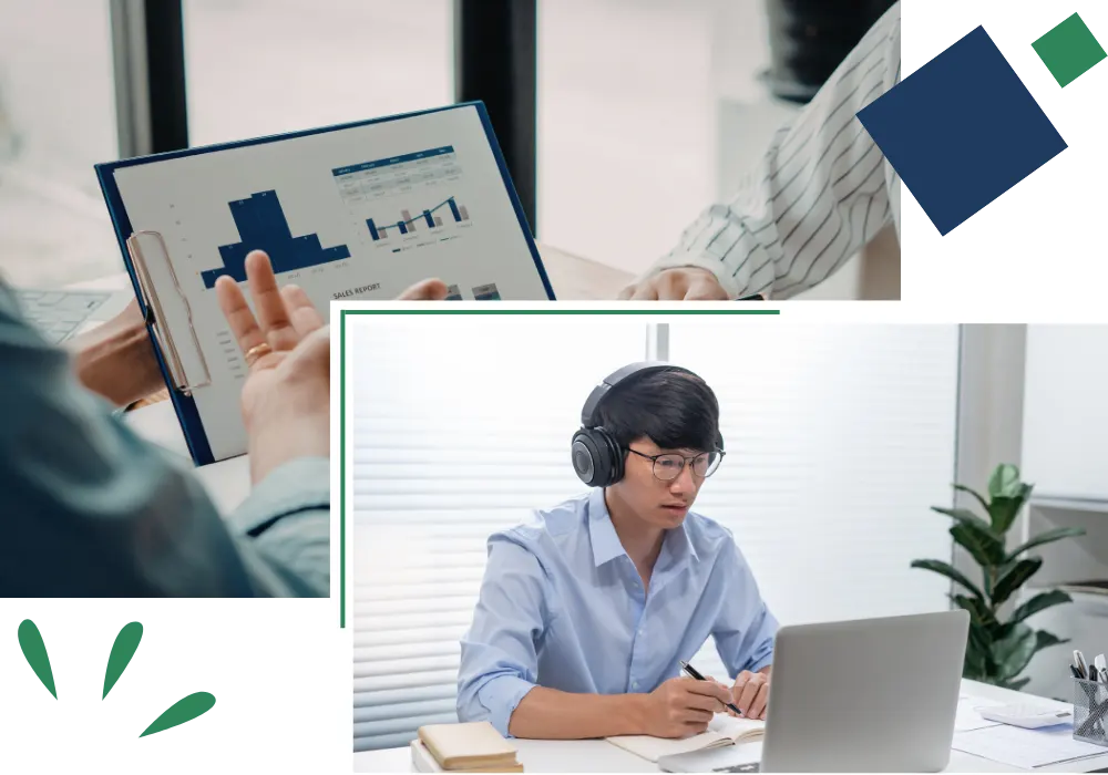 Analyzing financial data on accounting software
